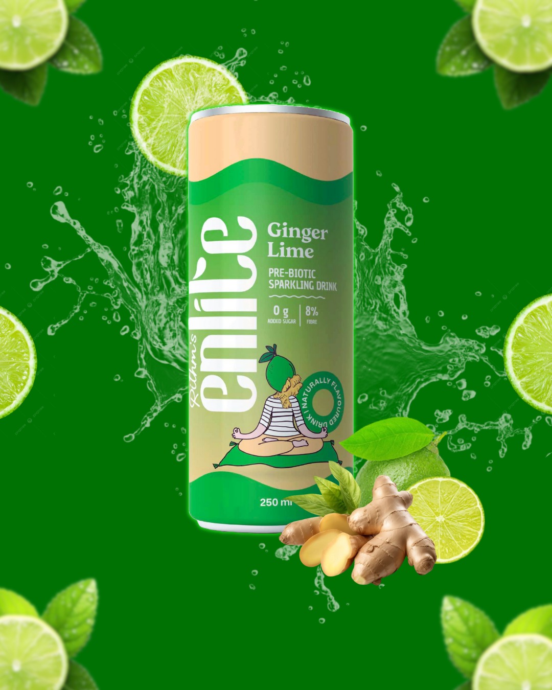 🍋 Ginger Lime – “Spice Up Your Sip.”