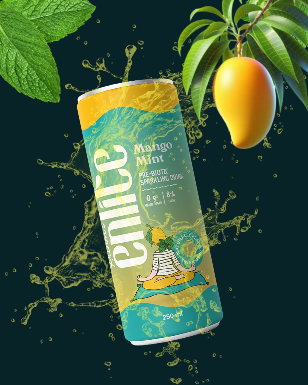 🥭 Mango Mint – “Tropical Cool, Zero Sugar.”